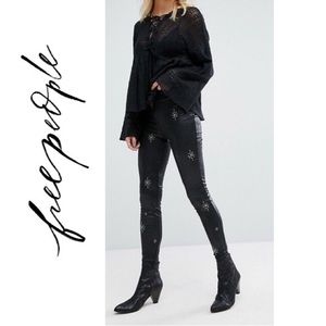 Free People Studded black skinny pants 25